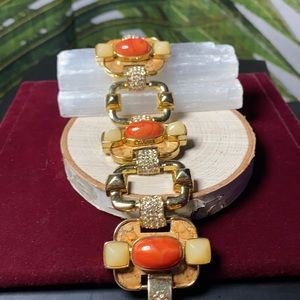 Tory Burch Gold and Orange Bracelet